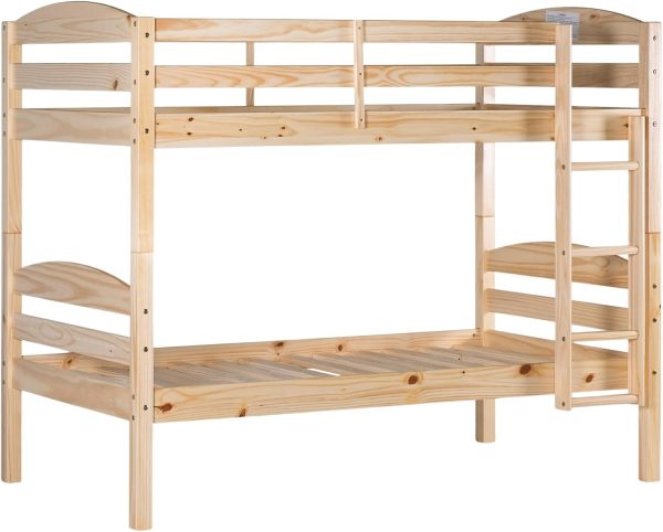Walker Edison Della Transitional Twin-Over-Twin Bunk Bed Frame, Twin Size, Espresso - Image 9