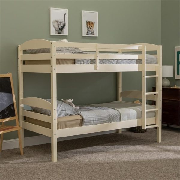 Walker Edison Della Transitional Twin-Over-Twin Bunk Bed Frame, Twin Size, Espresso - Image 31