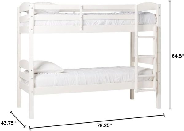 Walker Edison Della Transitional Twin-Over-Twin Bunk Bed Frame, Twin Size, Espresso - Image 32