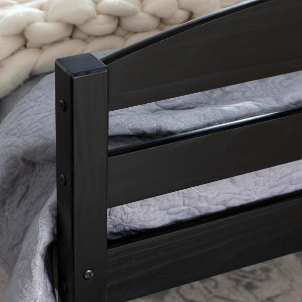 Walker Edison Della Transitional Twin-Over-Twin Bunk Bed Frame, Twin Size, Espresso - Image 46