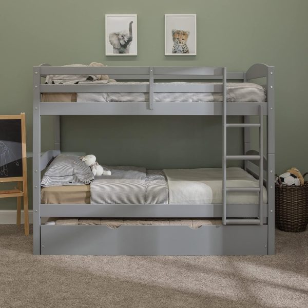 Walker Edison Della Transitional Twin-Over-Twin Bunk Bed Frame, Twin Size, Espresso - Image 49