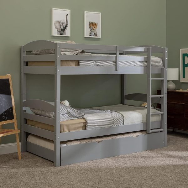 Walker Edison Della Transitional Twin-Over-Twin Bunk Bed Frame, Twin Size, Espresso - Image 52