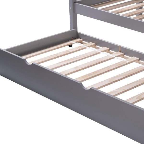 Walker Edison Della Transitional Twin-Over-Twin Bunk Bed Frame, Twin Size, Espresso - Image 54