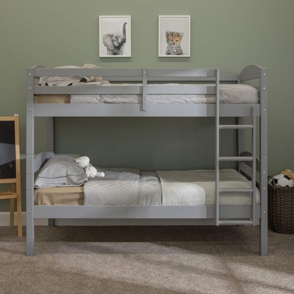 Walker Edison Della Transitional Twin-Over-Twin Bunk Bed Frame, Twin Size, Espresso - Image 57