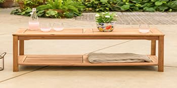 coffee tables modern set wood rectangle outdoor patio bench table solid wood acacia small 