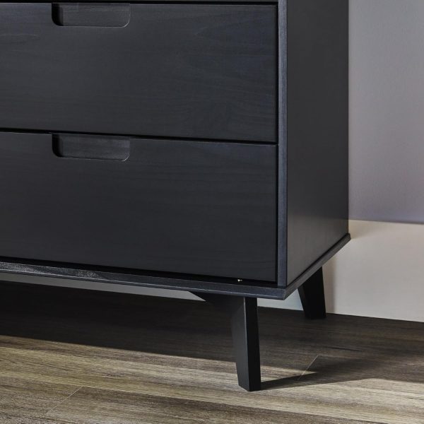 Walker Edison Sloane 6-Drawer Solid Wood Dresser with Metal Handles, 52 Inch, Caramel - Image 6