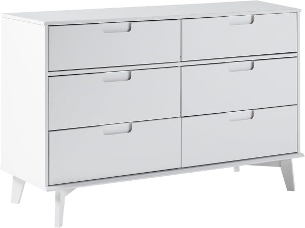 Walker Edison Sloane 6-Drawer Solid Wood Dresser with Metal Handles, 52 Inch, Caramel - Image 9