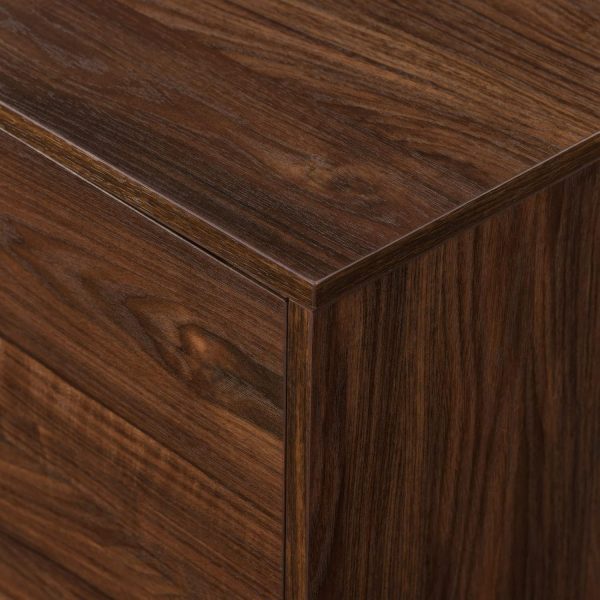 Walker Edison Nora Modern Minimal Open-Shelf TV Stand for TVs up to 90 Inches, 80 Inch, Dark Walnut - Image 26