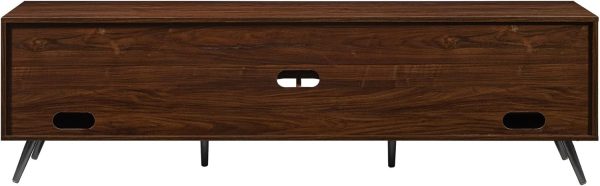 Walker Edison Nora Modern Minimal Open-Shelf TV Stand for TVs up to 90 Inches, 80 Inch, Dark Walnut - Image 29