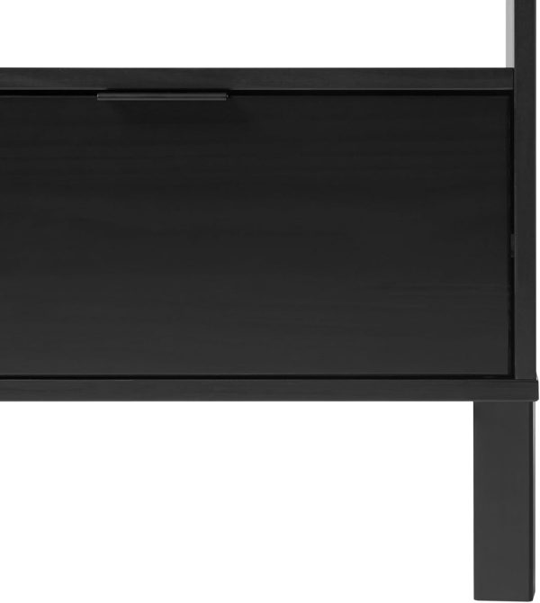 Walker Edison Modern Curved-Top Solid Wood 1-Drawer Nightstand with Open Cubby, 24 Inch, Brown - Image 20